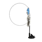 Peacock Bird Cat Teaser Wand for Interactive Hunting and Play
