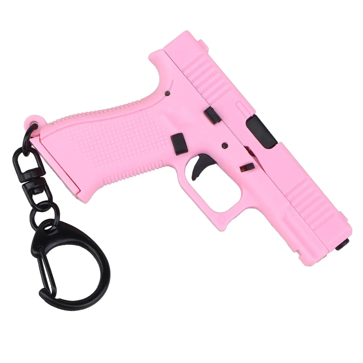 Tactical Pistol Shape Keychain Detachable Car Keyring Accessory