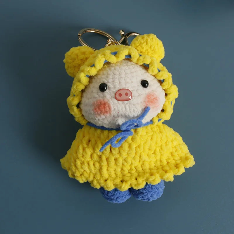 Cute Crochet Animal Doll Keychain Sheep Puppy Bag Charm