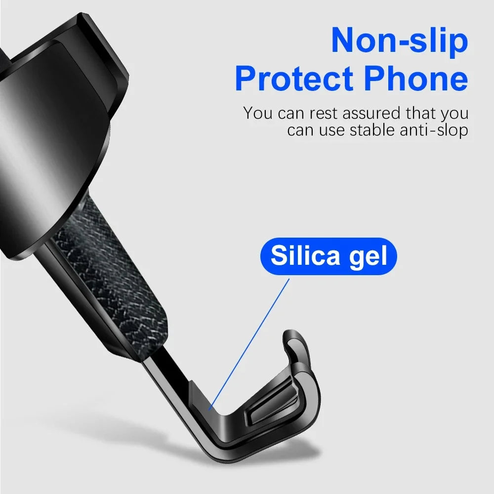Gravity Support Bracket Car Mobile Phone Holder Car Air Vent Clip Mount Bracket For iPhone Xiaomi Samsung GPS Navigation Holder