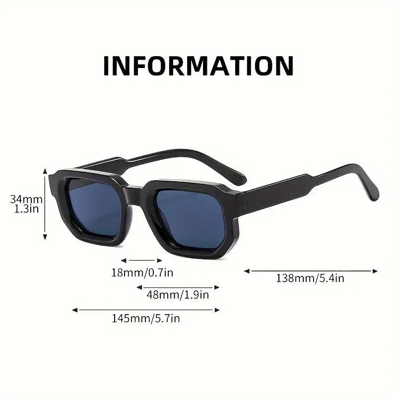 Vintage Rectangle UV400 Fashion Sunglasses for Men & Women