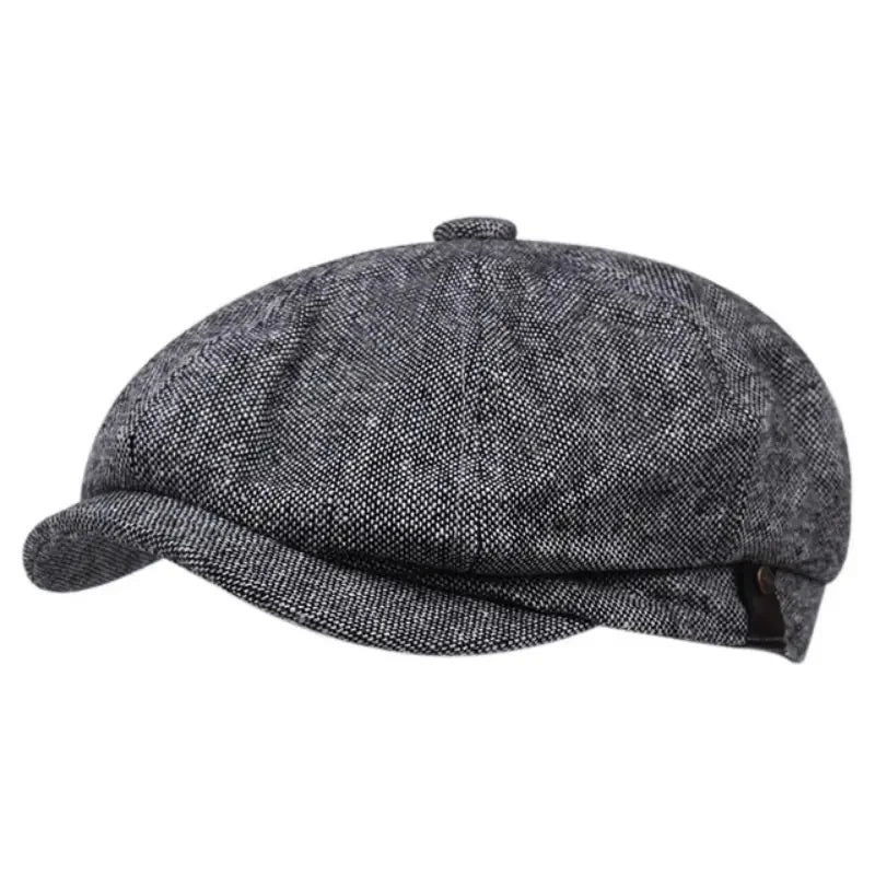 Retro Newsboy Octagonal Beret Cap for Classic Casual Style