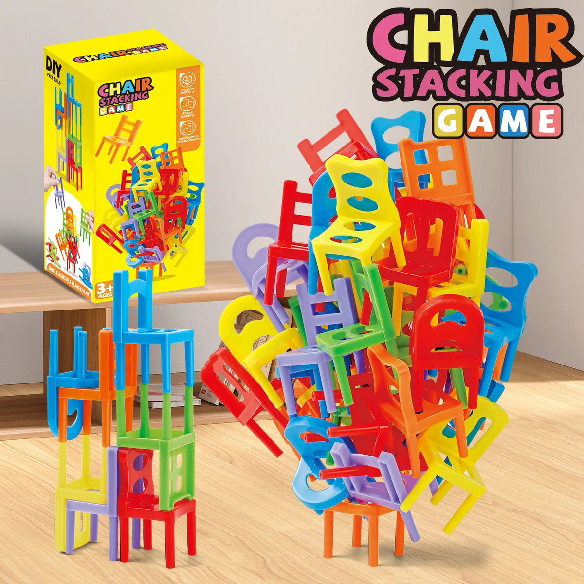 Educational Chair Stacking Balance Building Blocks Toy Set