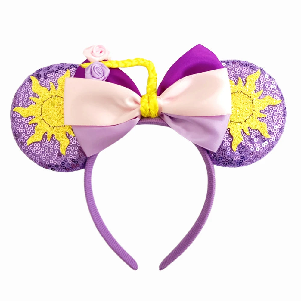 Mouse Ears Sequin Bow Cosplay Headband for Women & Adults