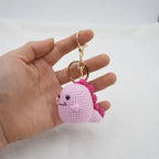 Cute Bear Couple Crochet Keychain Set Mini Animal Doll Charm