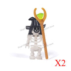 Halloween Scene Building Blocks Skeletons Ghosts Army King Assembled Charactesrs Figures DIY Accessories Bricks Toys Kids Gifts