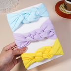 3PCS Cable Knit Elastic Baby Girl Headbands Set