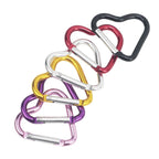 10PCS Heart Shaped Aluminum Carabiner Keychain Clips for Everyday Use