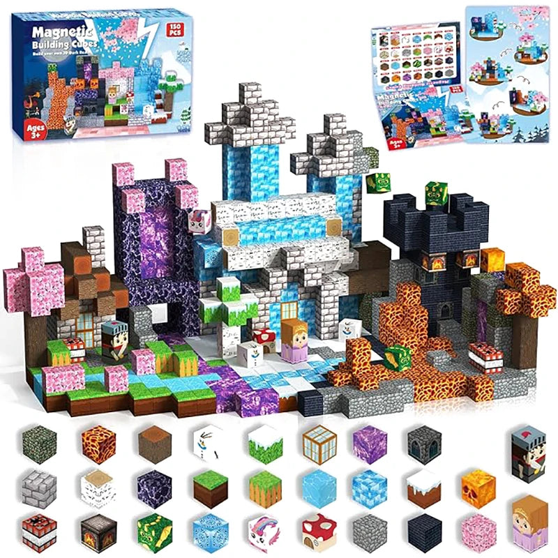 Magnetic Tiles Building Blocks – STEM Educational Toy Set