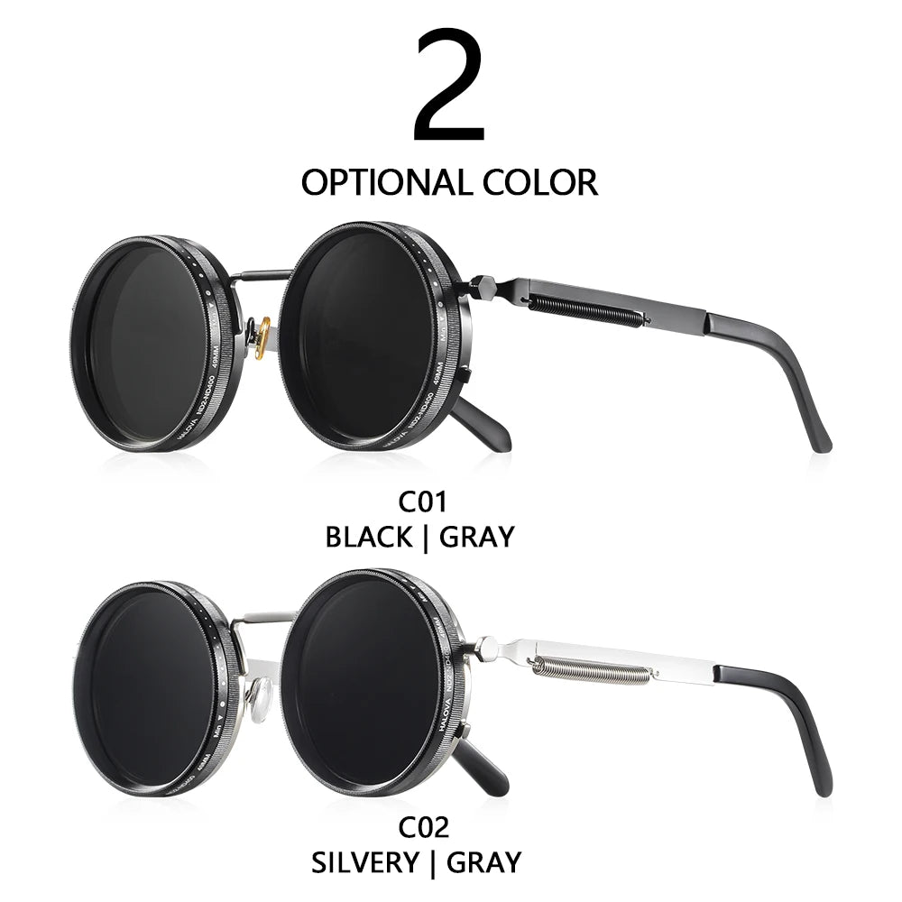 CRIXALIS ND9 Adjustable Polarized Round UV400 Sunglasses