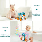 Musical Penguin Baby Crawling Toy Interactive Light Up Learning Toy