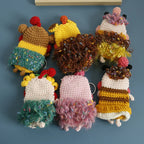 Funny Crochet Sausage Mouth Keychain Key Holder Pouch