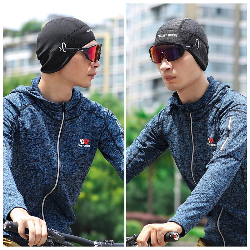 Winter Fleece Thermal Cycling Skull Cap for Outdoor Sports