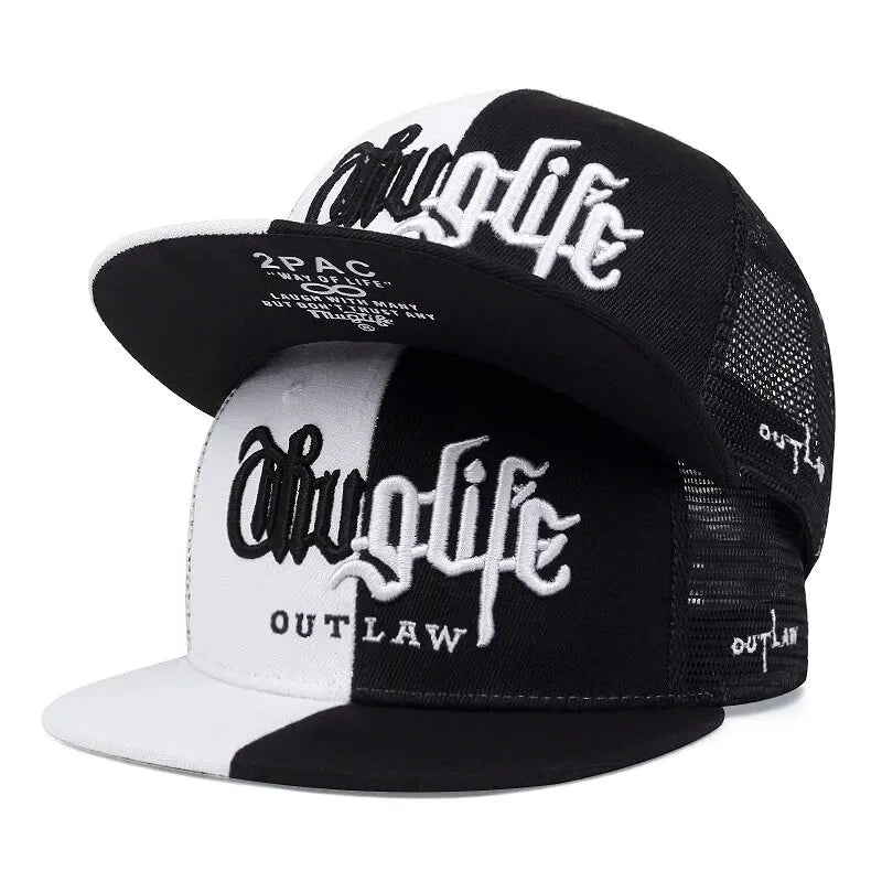 Thug Life Embroidery Snapback Baseball Cap for Streetwear Style
