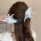 1pc seaside vacation style acrylic sea shell hair clip high-end feeling bun shark clip versatile temperament hair accessory