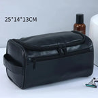 Leather Hanging Travel Toiletry Bag for Men & Women