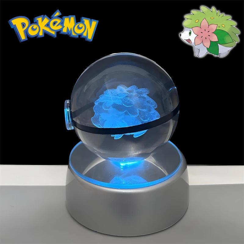 Pokémon 3D Crystal Poké Ball LED Night Light Collectible Figure