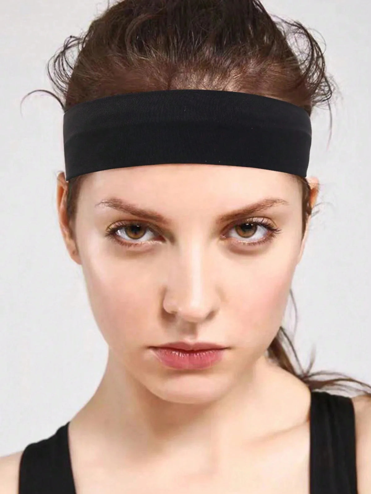 6-Pack Sports Sweatband Headbands – Solid Color & Leopard Print