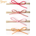 Classical Suede Bow Baby Nylon Headband for Girls
