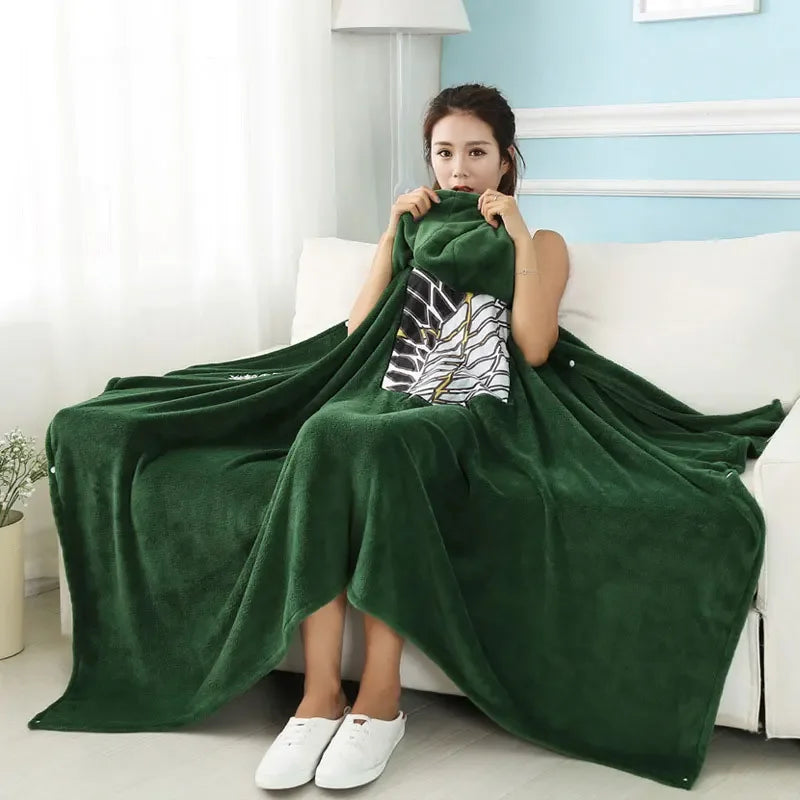 Attack on Titan Survey Corps Blanket Cloak Hoodie