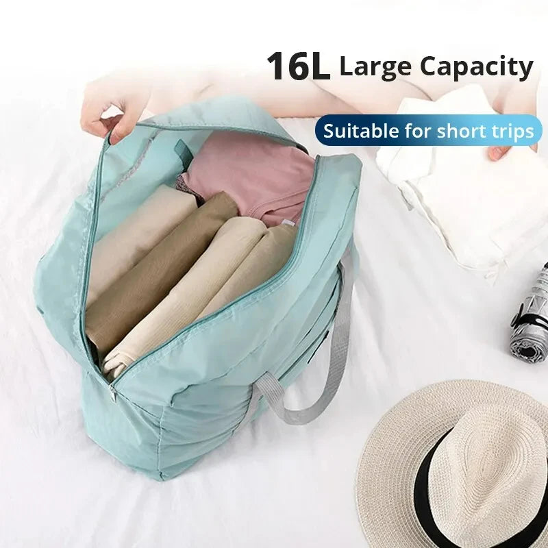 2 Pack Foldable Travel Duffel Bags for Carry-On & Weekender Travel