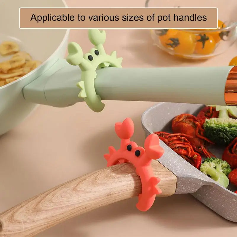 Crab-Shaped Silicone Utensil Rest – Heat Resistant Spoon & Ladle Holder