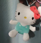 New Product In Stock Japanese Love Button Kt Cat Plush Toy Doll Pendant Cute Bow  Heart Plush Bag Pendant Surprise Gift