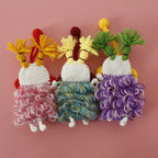 Funny Crochet Sausage Mouth Keychain Key Holder Pouch