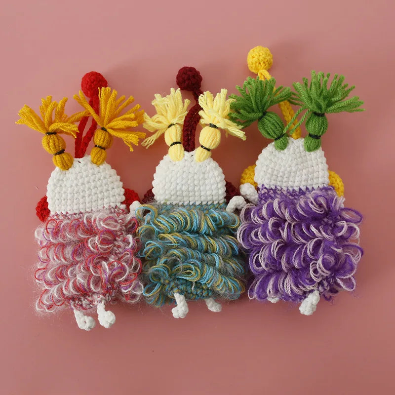 Funny Crochet Sausage Mouth Keychain Key Holder Pouch