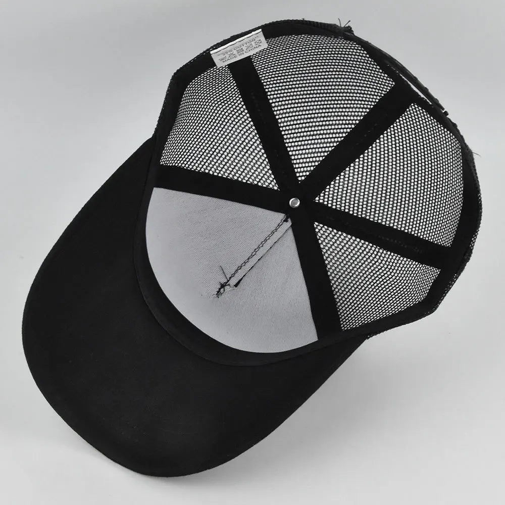 Custom Logo 5 Panel Mesh Baseball Cap for Outdoor Branding