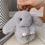 Soft Rabbit Fur Keychain Bag Charm for Women Handbag Accessory