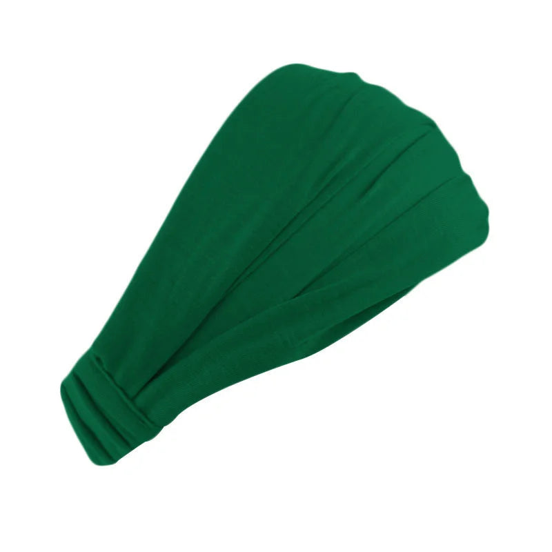 Wide Cotton Knotted Sports Headband for Women