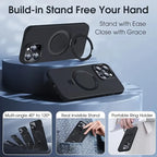 Luxury Magnetic Holder Armor Shockproof Wireless Charging Phone Case for iPhone 18 17 16 15 14 13 12 11 Pro Max Air Cases Cover