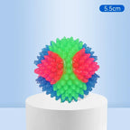 Dog TPR Glow Ball 3 Color Flashing Elastic Teeth Cleaning Anti Choke Training Interactive Pet Toy  Safe Chew Resistant Non Toxic