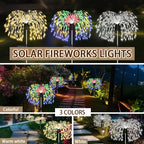 200LED Solar Power Pathway Lights Firework Decor Street Lawn Solar Lights for Outdoor Garden Yard