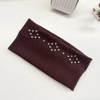 Punk Wide Elastic Eyelet Headband for Women