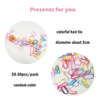 6pcs Kids Ponytail Hair Extensions Rainbow Color Hairpieces with for Kids Girls - Great for Gifts, Holidays