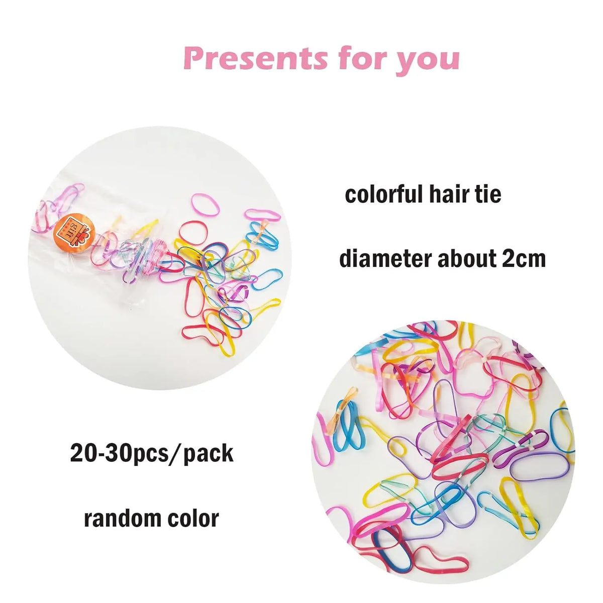 6pcs Kids Ponytail Hair Extensions Rainbow Color Hairpieces with for Kids Girls - Great for Gifts, Holidays