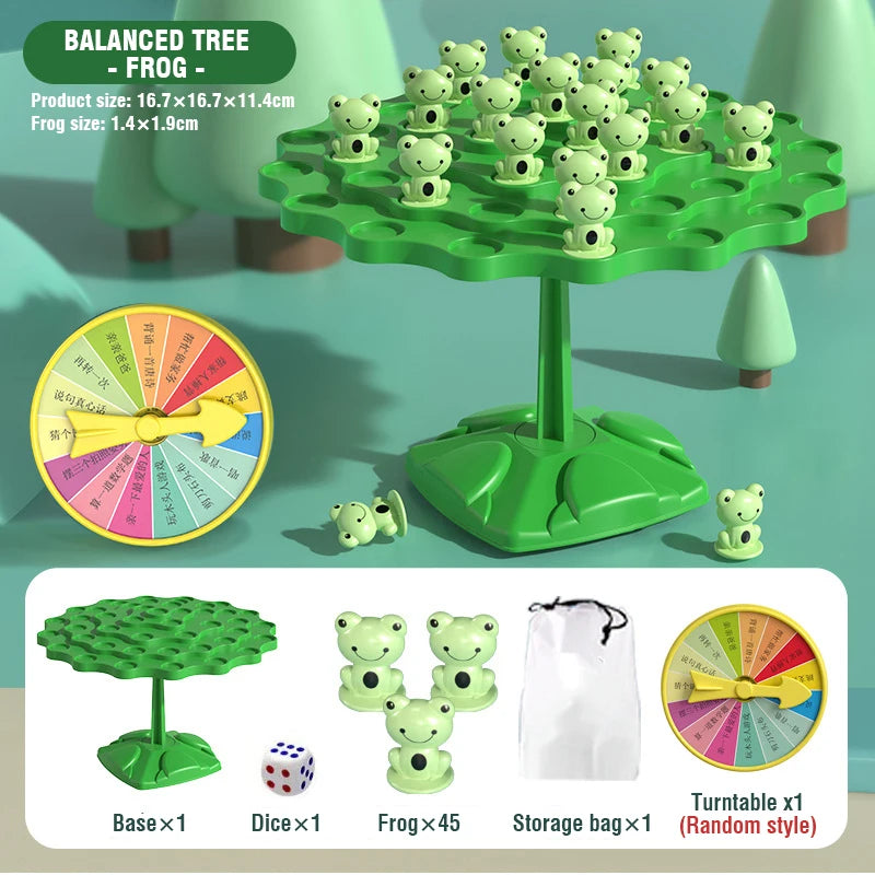 Frog Balance Tree Math Game Montessori Educational Toy for Kids