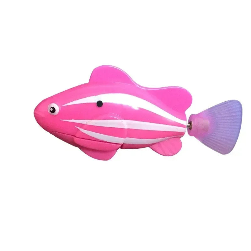 LED Swimming Robot Fish Cat Toy for Interactive Hunting Play
