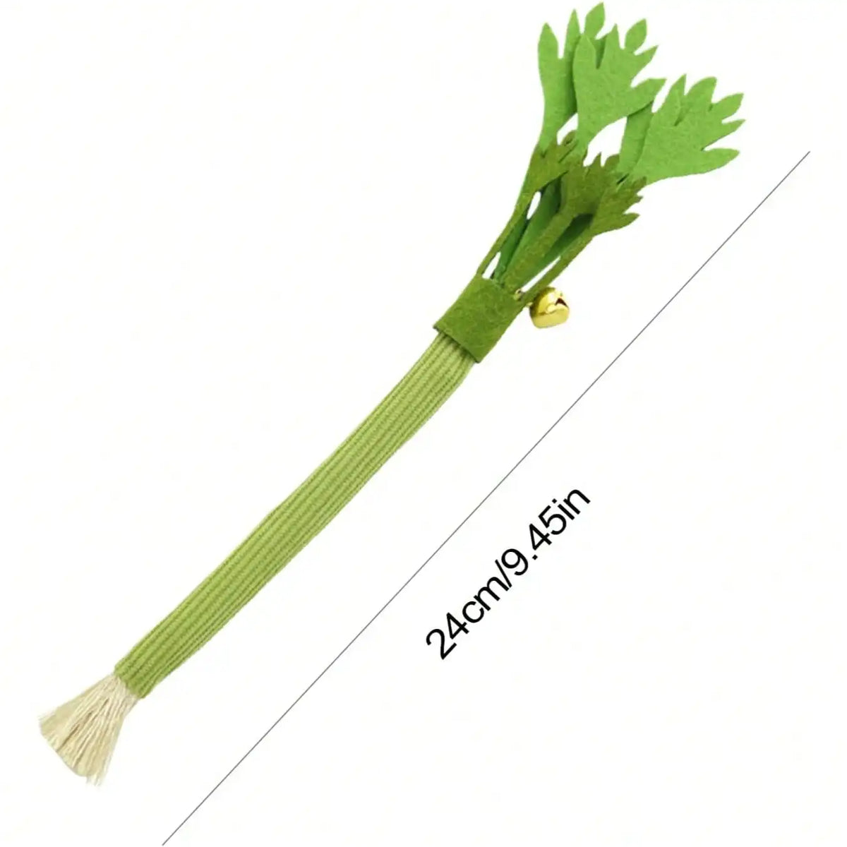 Silvervine Cat Toy Realistic Celery Chew Toy with Bell for Cats