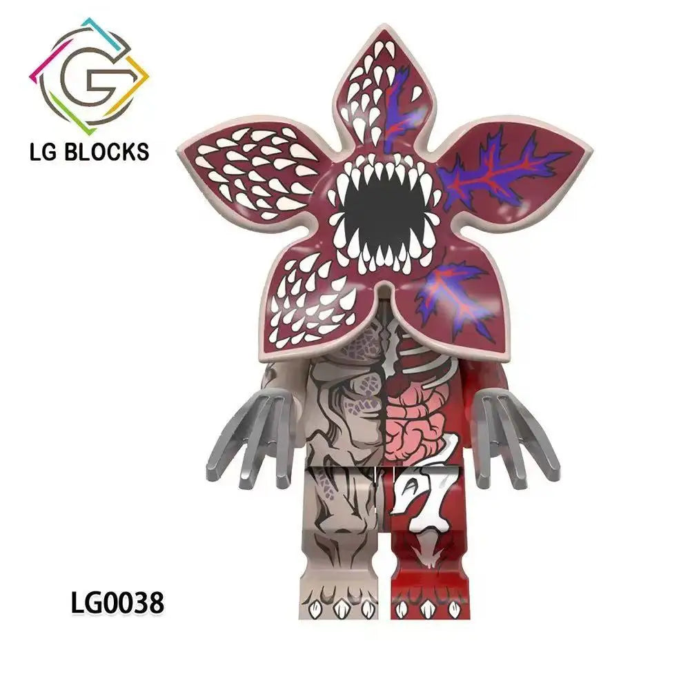 I4Pcs/Set The Horror TV Dustin Mike Lucas Will Demogorgon Model Building Blocks Enlighten Action Figure Bricks Toys For Children
