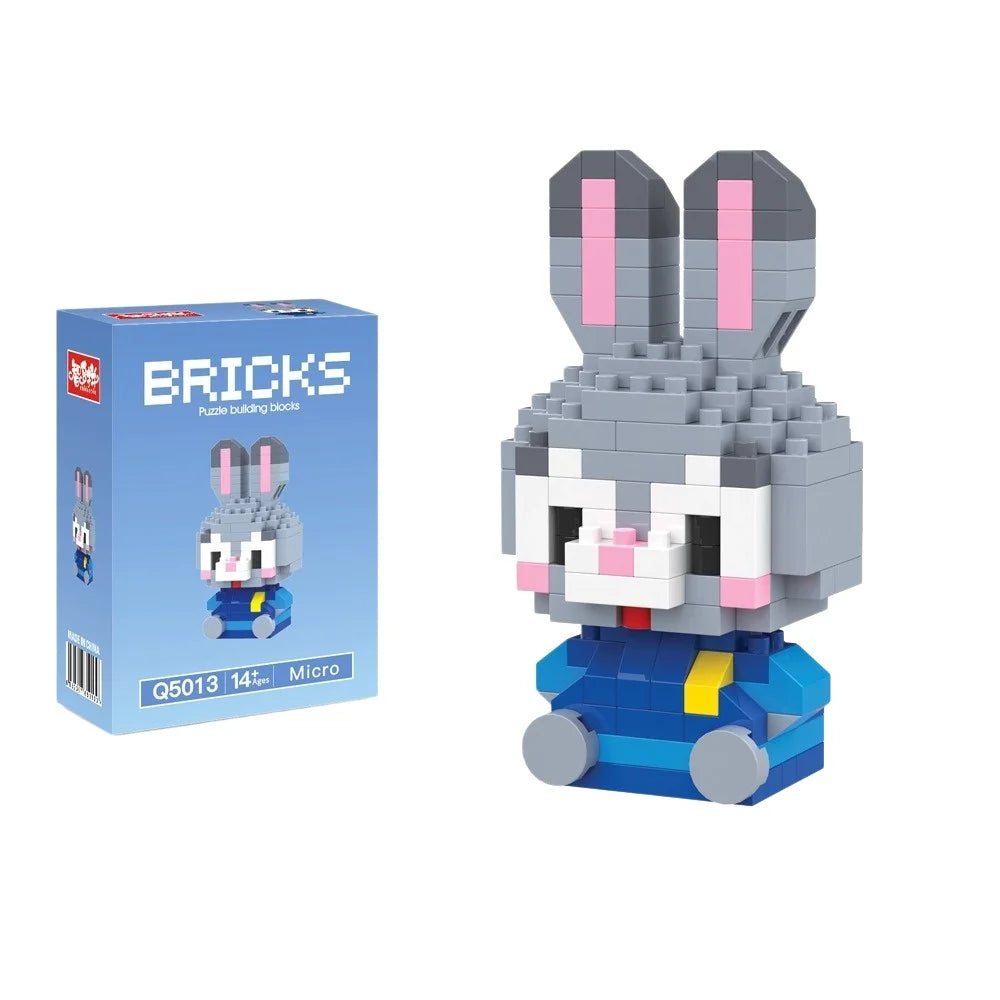 Disney Zootopia Small LinaBell Building Blocks Judy Nick Model Donald Duck Education Lotso Toys Mickey Mouse For Kids Birthday