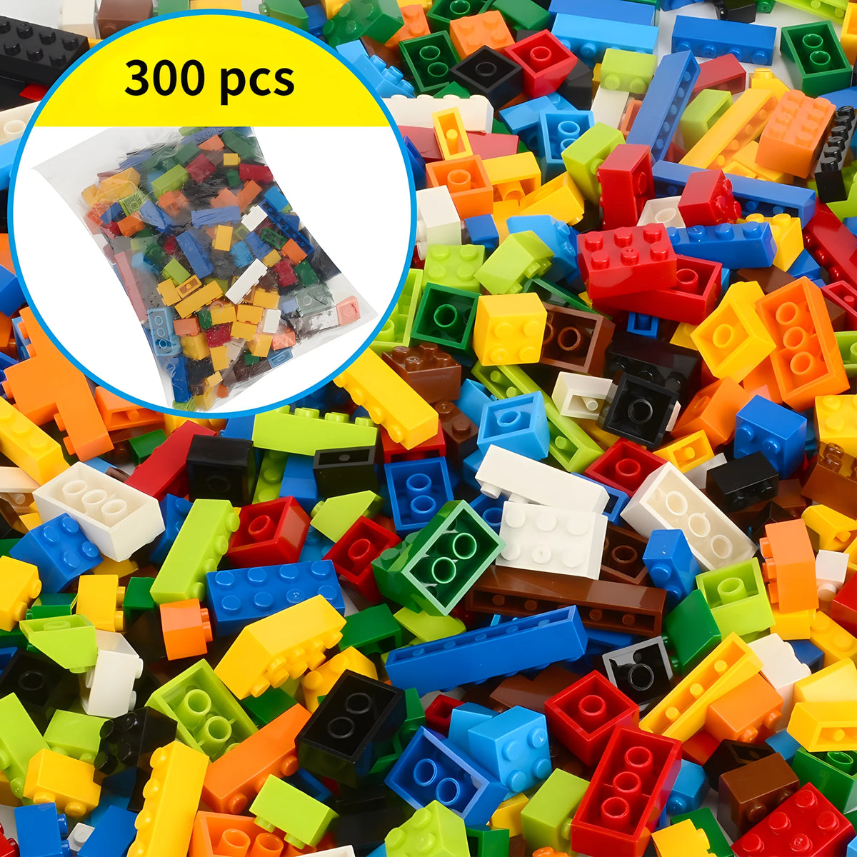 300/500/1000 DIY Creative Building Blocks Bulk Set Urban Classic Blocks Assembled Birthday Gift Children's Educational Toys