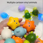 9pcs Floating Light Up Animal Bath Toy Safe PVC Material For Children 3-5 Years Old Perfect For Pools 195F