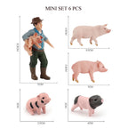 Mini Farm & Wildlife Animal Figurine Set