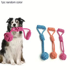Durable Dog Rope Ball Toy for Interactive Tug and Chew Play