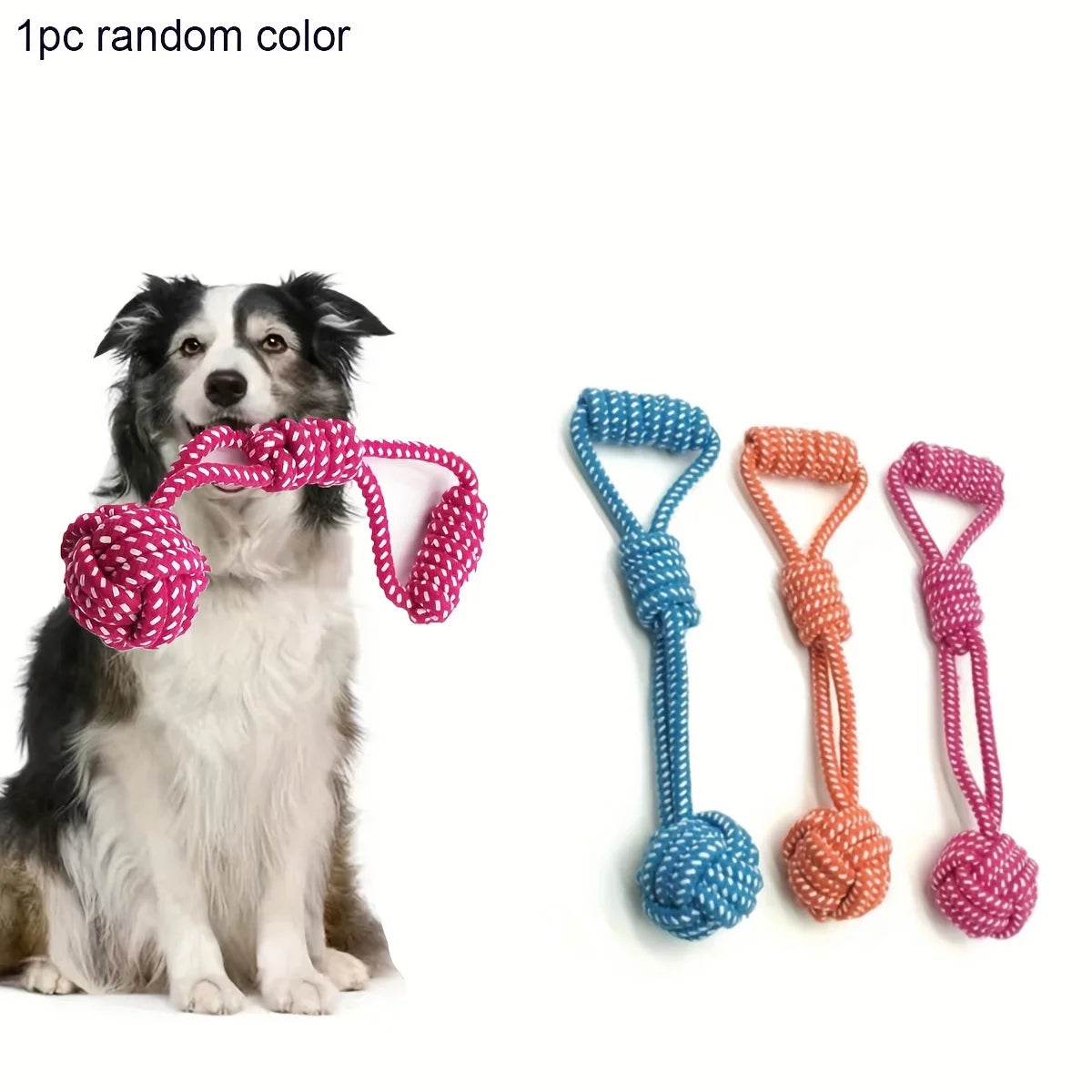 Durable Dog Rope Ball Toy for Interactive Tug and Chew Play
