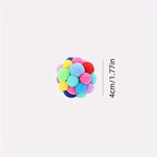 1/3PCS Cat Toys Cat Plush Ball Toy Pet Elastic Bell Ball Self Hi Ball Playing Cat Colorful Woolen Ball