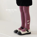 Autumn Winter Girls Pantyhose Solid Color Kids Ballet Dance Tights For Kids Stocking Velvet Heart Grils Leggings